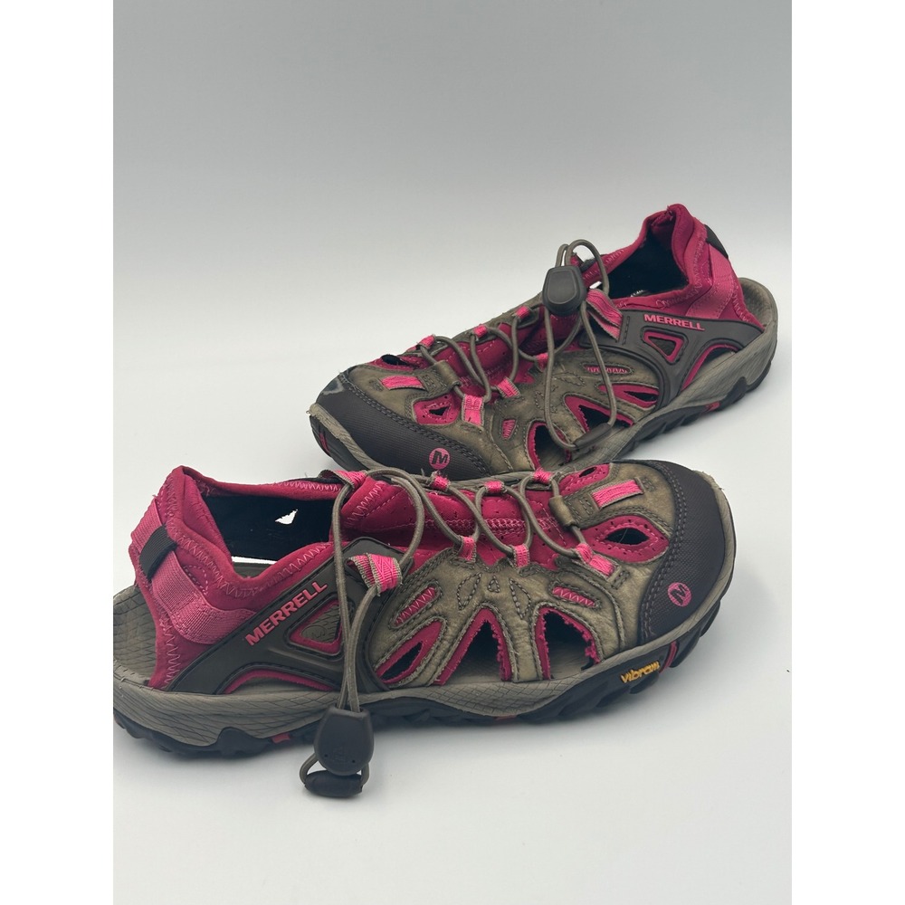 Merrell All Out Blaze Sieve Womens 7.5 Hiking Water Sandals Boulder Fuchsia 5246
